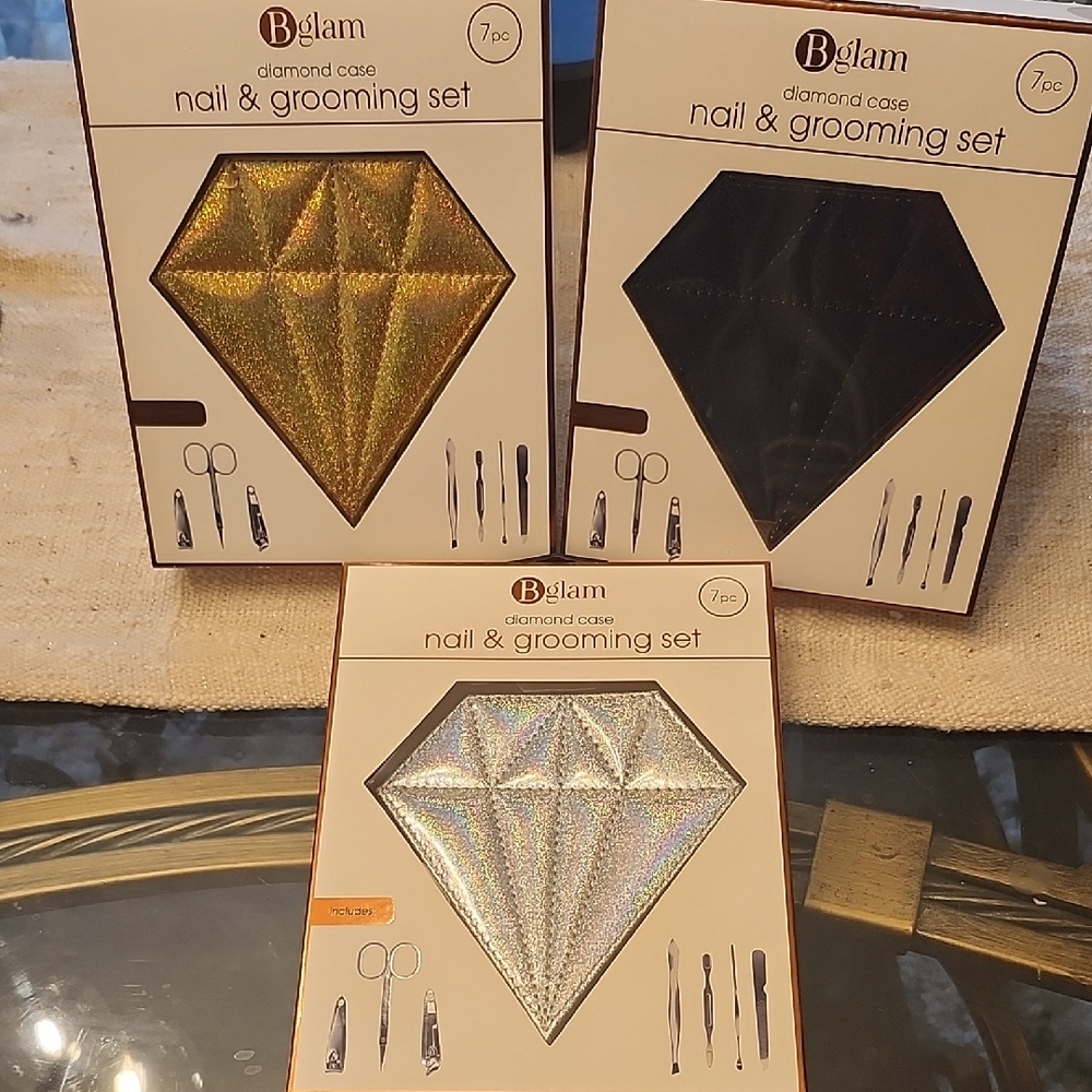 Bglam Nail & Grooming Set W/Diamond Case 7 PC. With Case